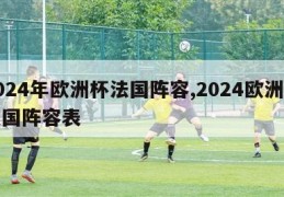 2024年欧洲杯法国阵容,2024欧洲杯法国阵容表