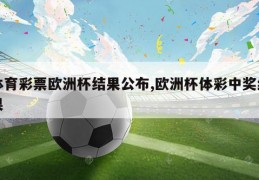 体育彩票欧洲杯结果公布,欧洲杯体彩中奖结果