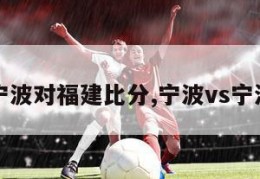 宁波对福建比分,宁波vs宁海