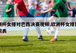 欧洲杯女排对巴西决赛视频,欧洲杯女排比赛时间表